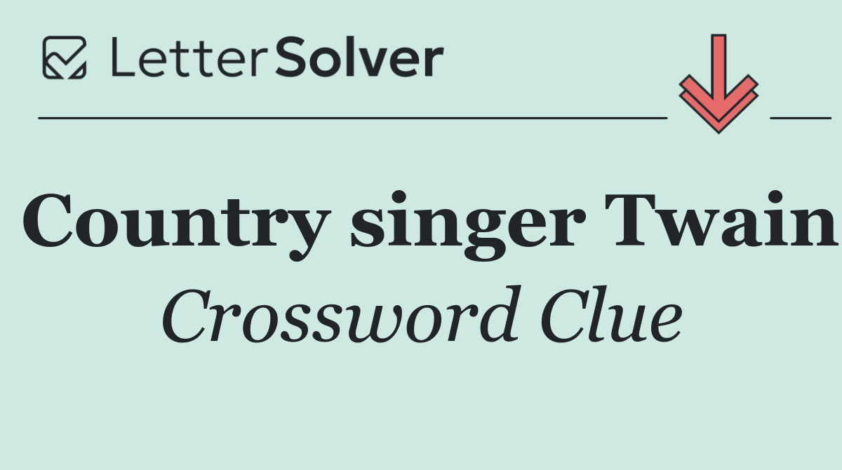 Country singer Twain