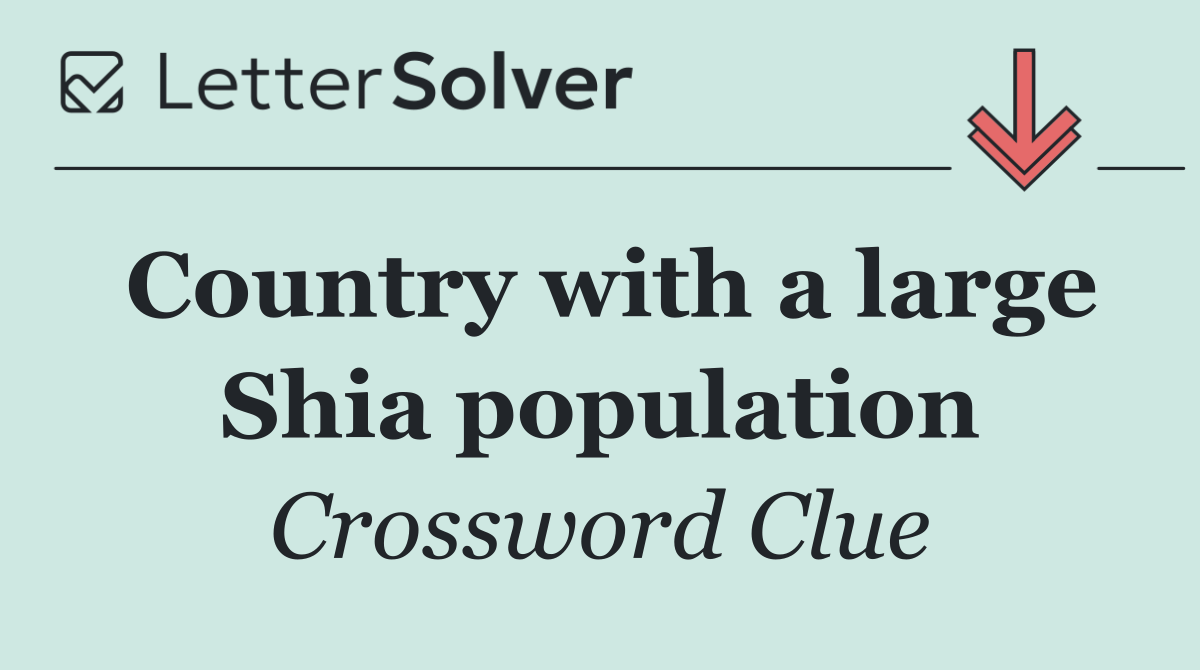 Country with a large Shia population