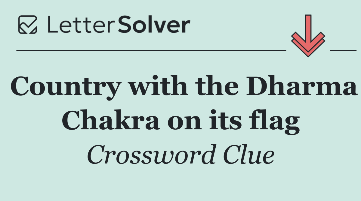Country with the Dharma Chakra on its flag