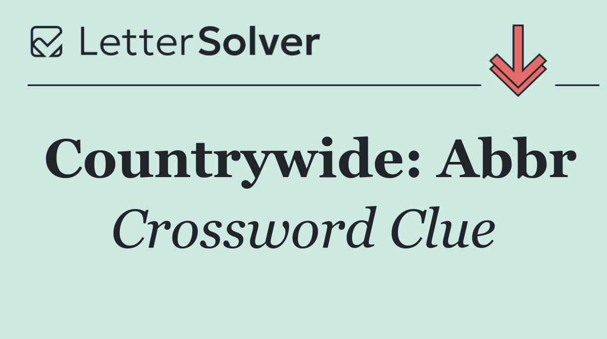 Countrywide: Abbr
