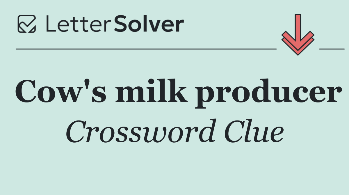 Cow's milk producer