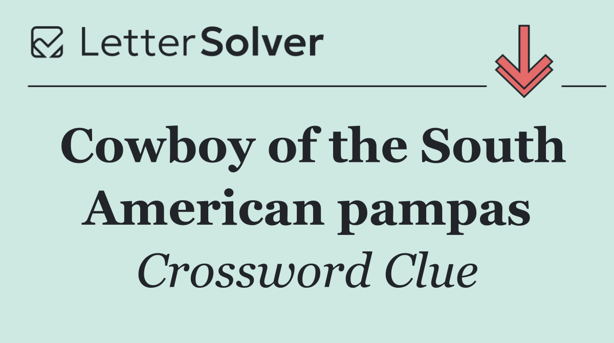 Cowboy of the South American pampas