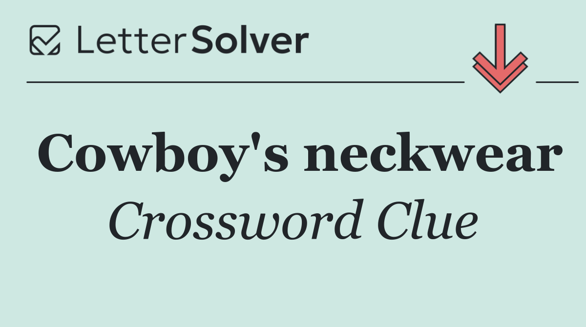 Cowboy's neckwear