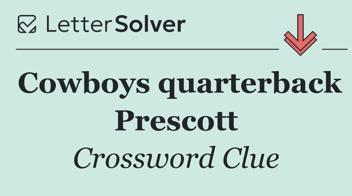 Cowboys quarterback Prescott