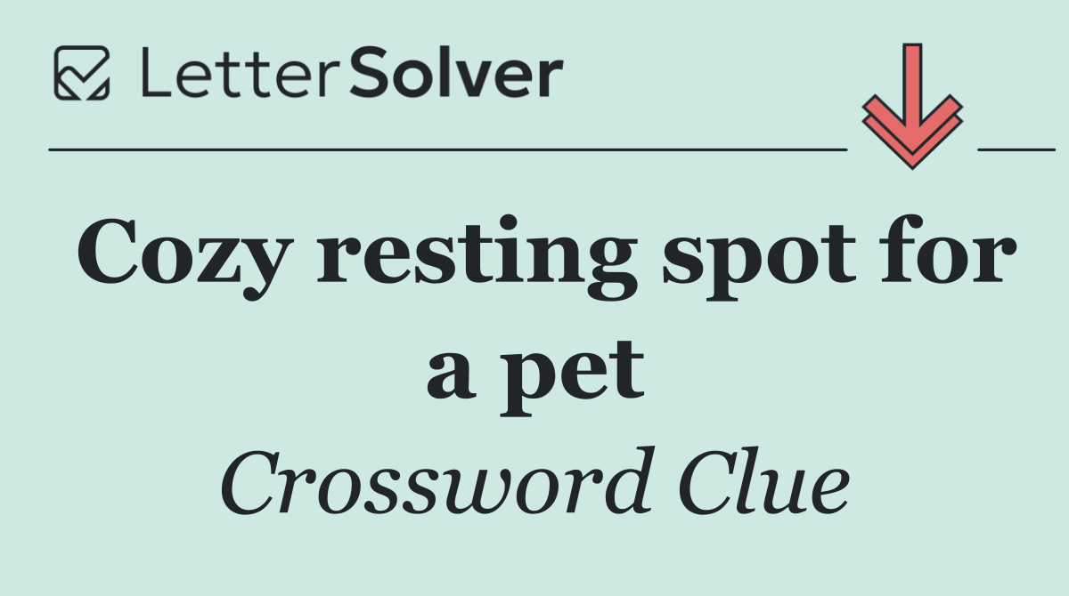 Cozy resting spot for a pet