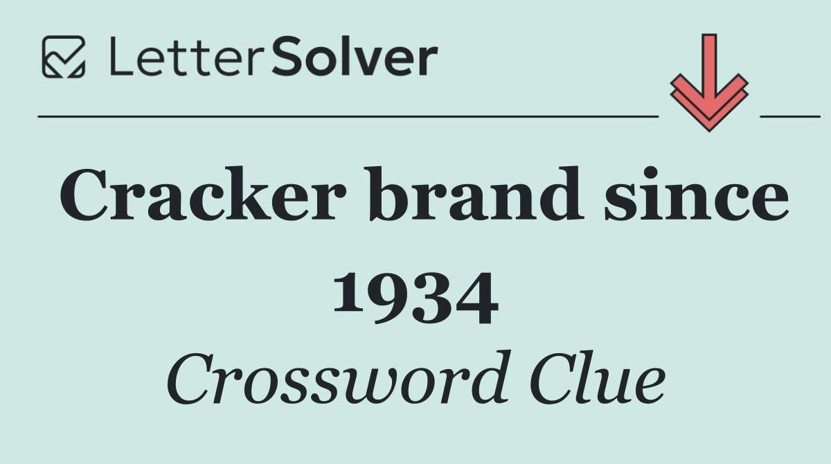 Cracker brand since 1934