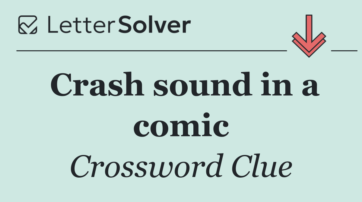 Crash sound in a comic