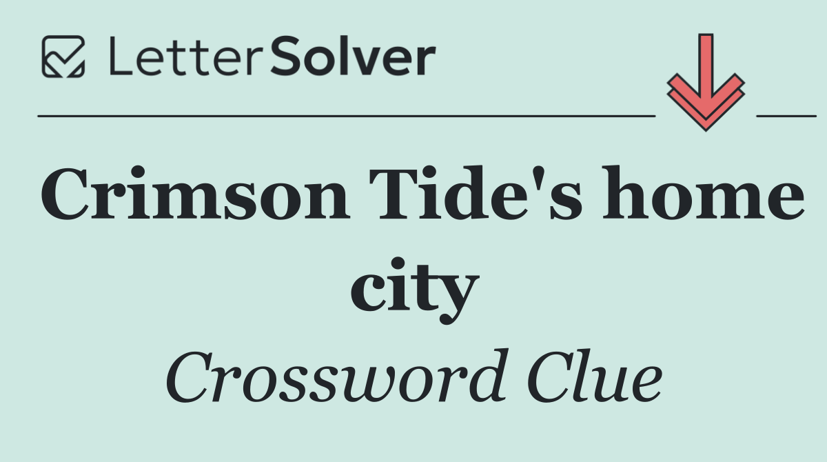 Crimson Tide's home city