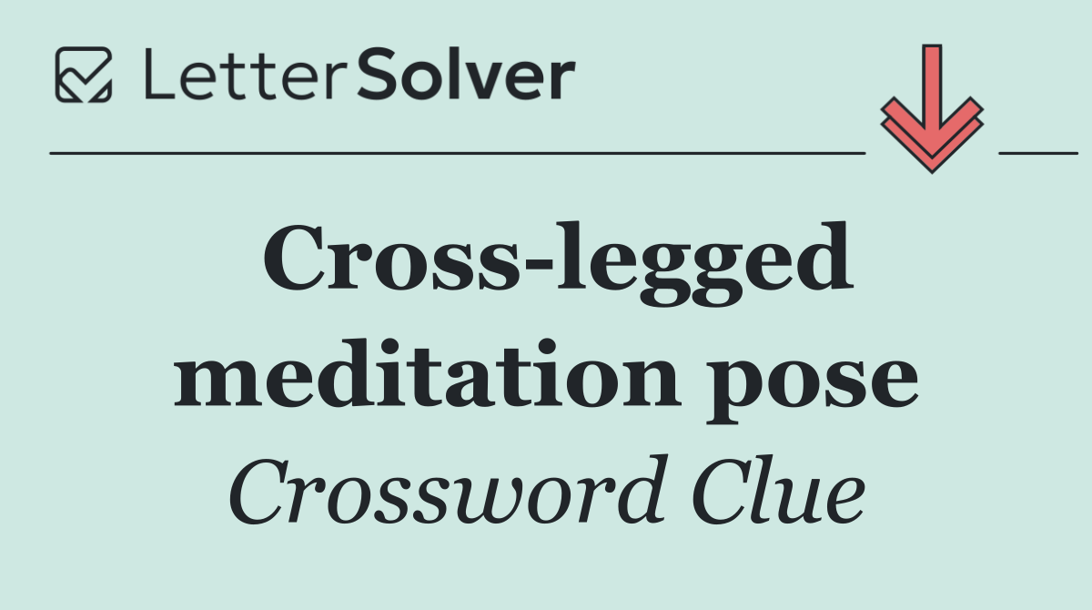 Cross legged meditation pose
