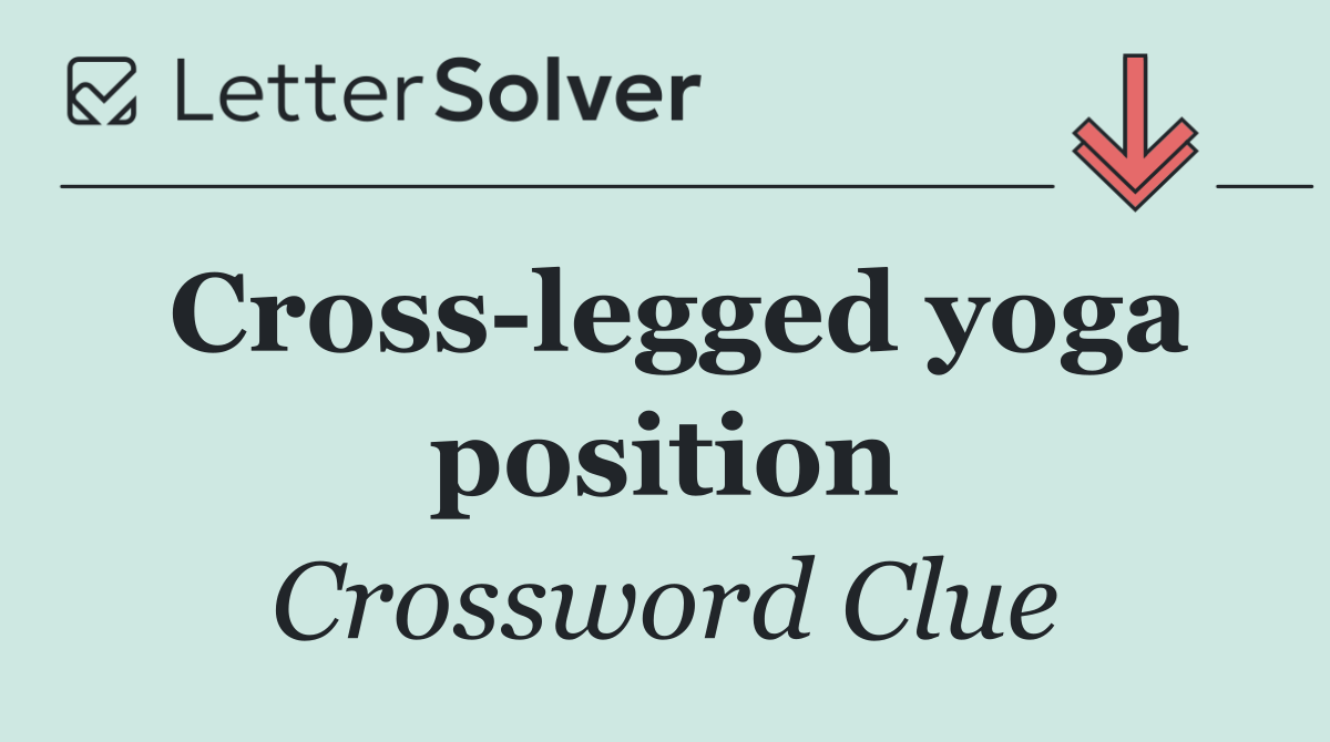 Cross legged yoga position