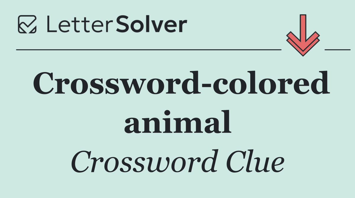 Crossword colored animal