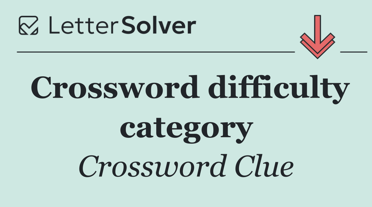 Crossword difficulty category