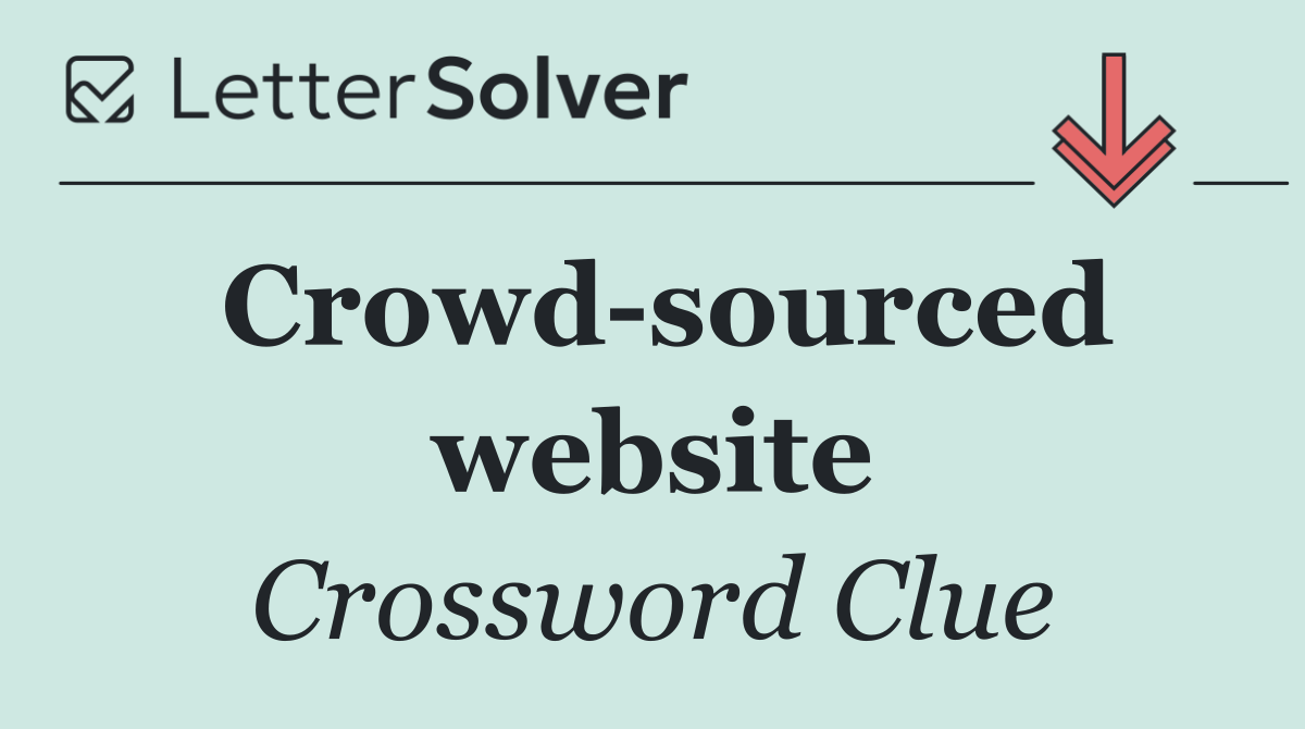 Crowd sourced website