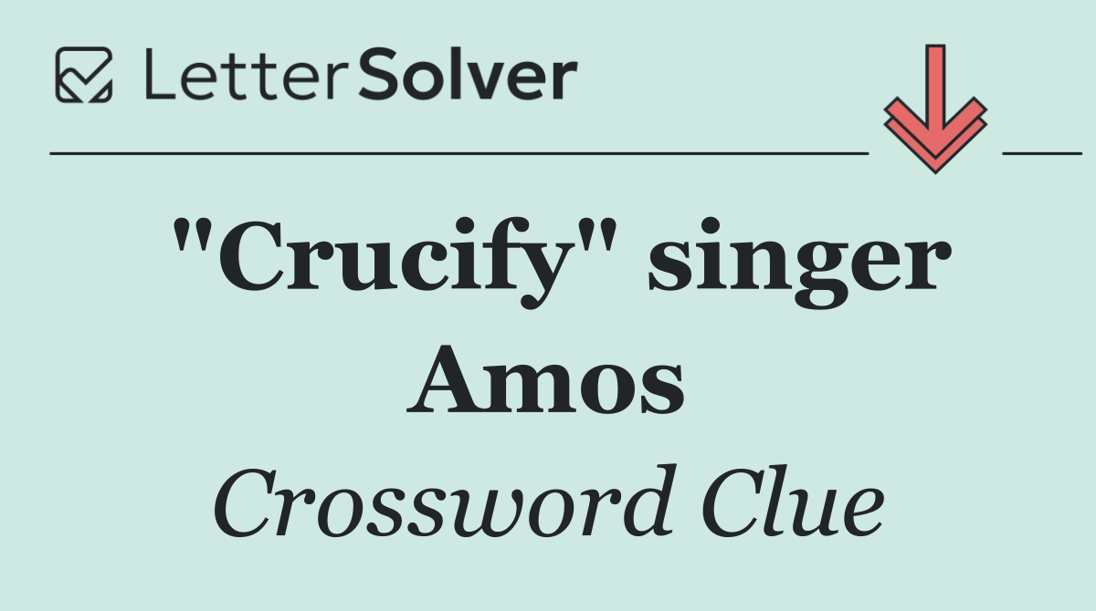 "Crucify" singer Amos