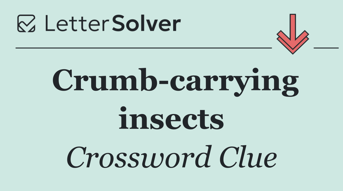 Crumb carrying insects
