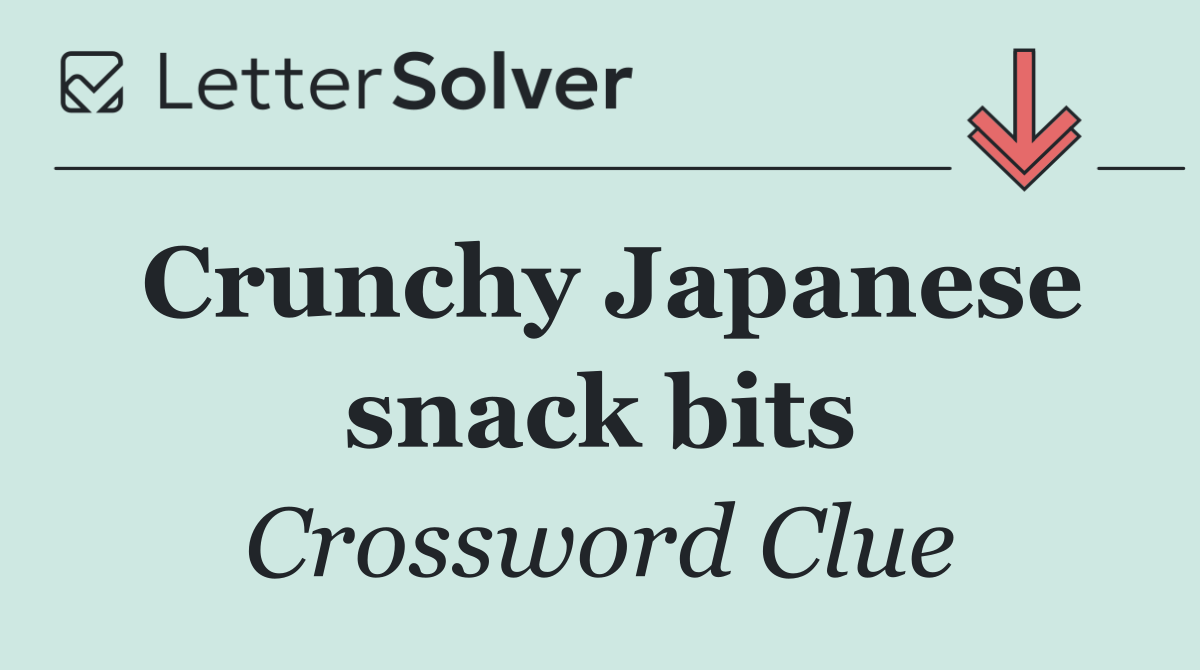 Crunchy Japanese snack bits