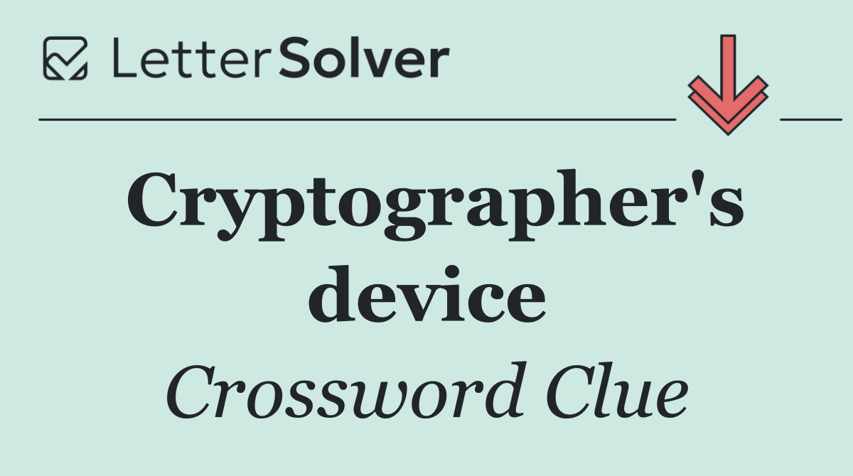 Cryptographer's device