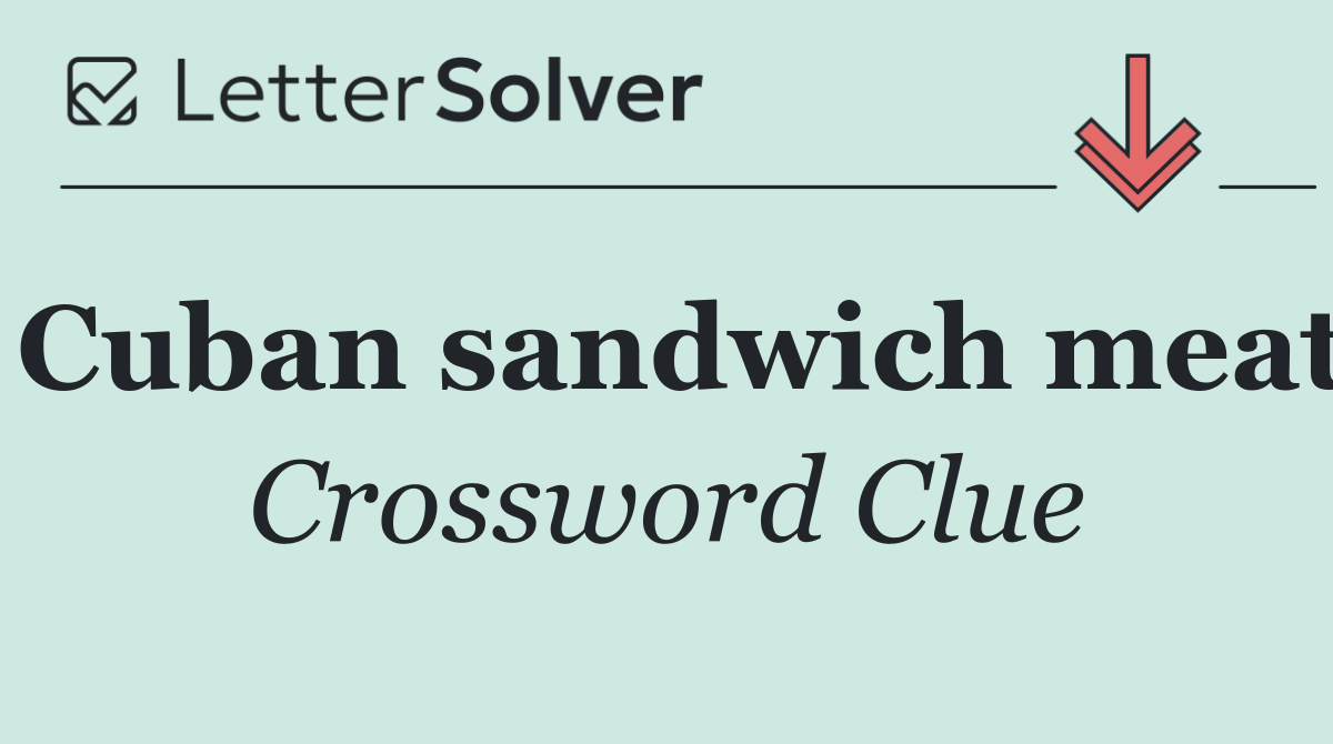 Cuban sandwich meat