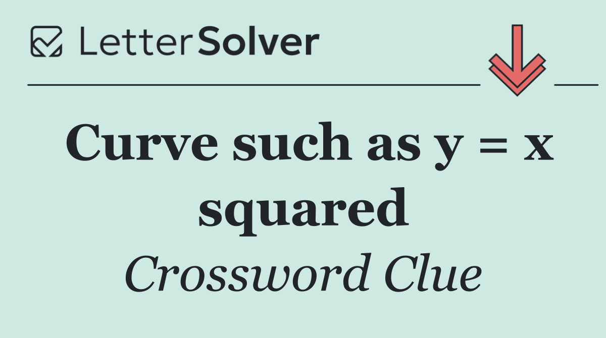 Curve such as y = x squared