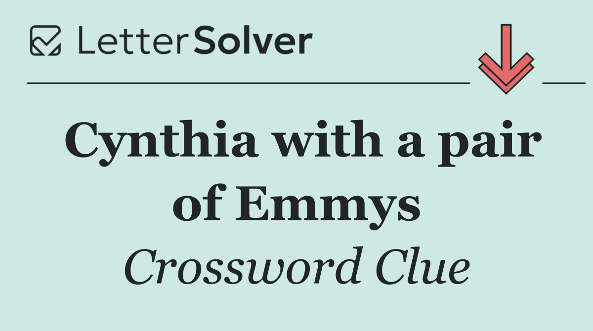 Cynthia with a pair of Emmys