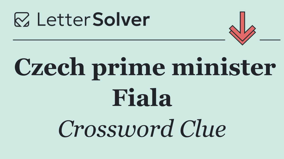Czech prime minister Fiala