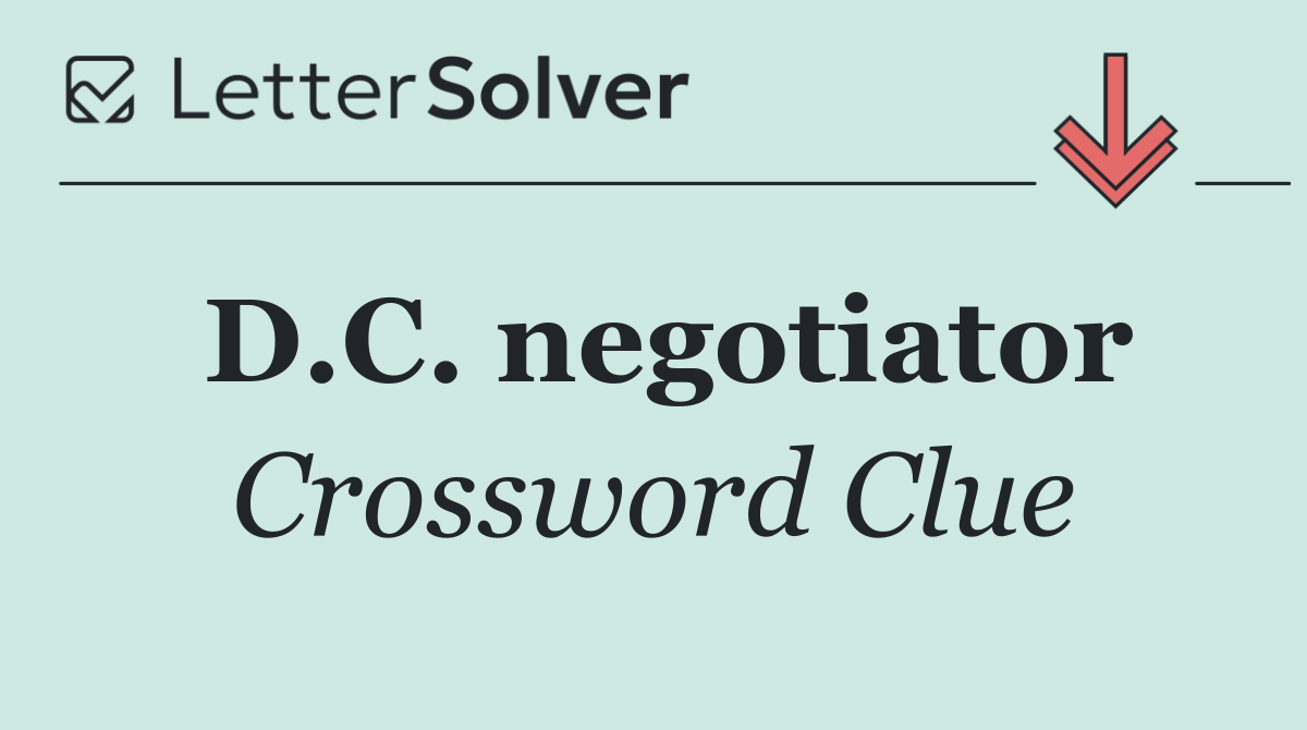 D.C. negotiator