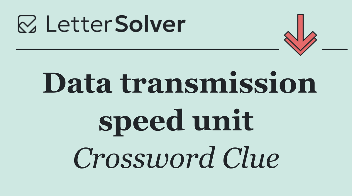 Data transmission speed unit