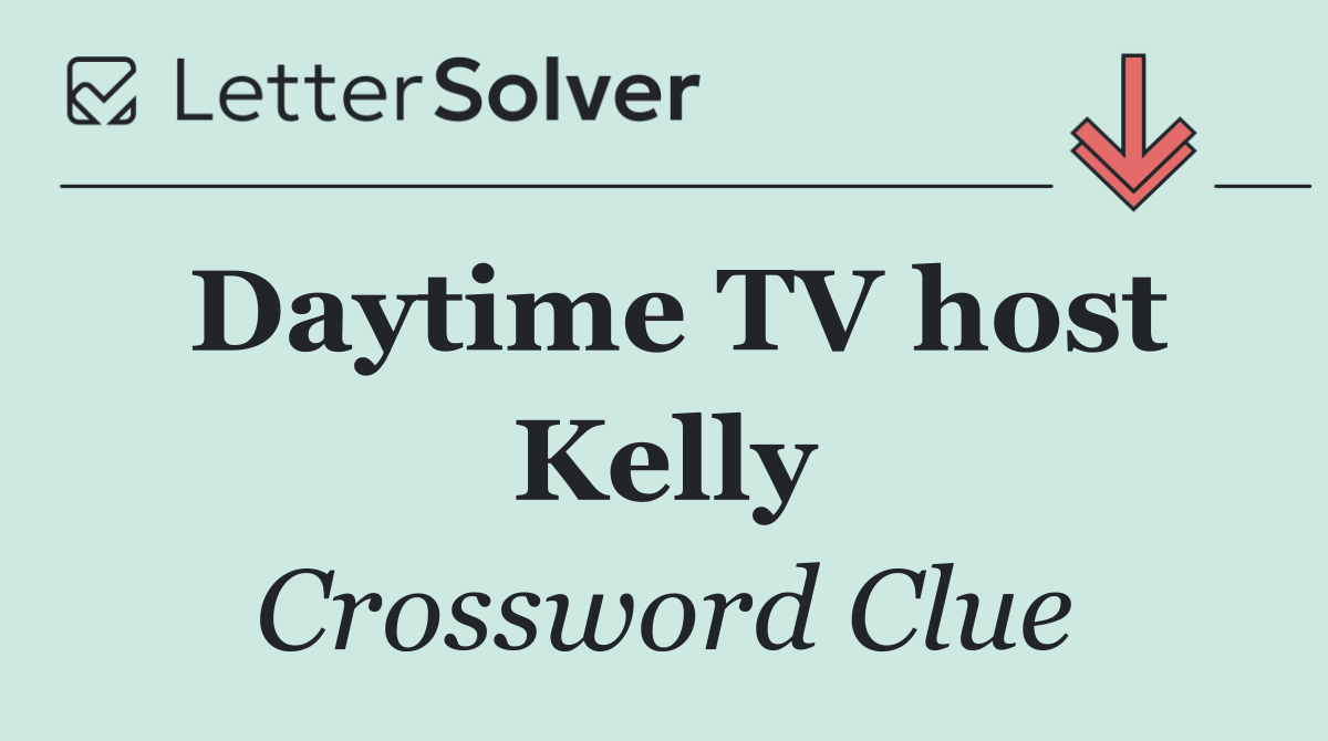 Daytime TV host Kelly