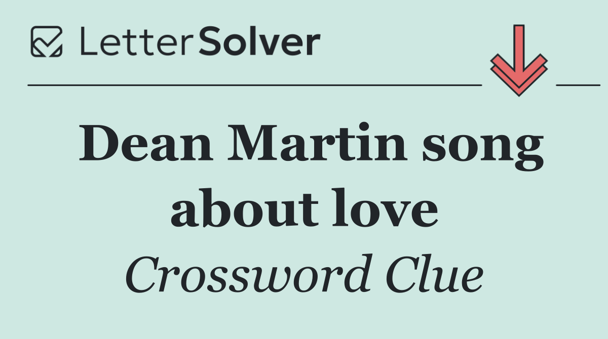 Dean Martin song about love