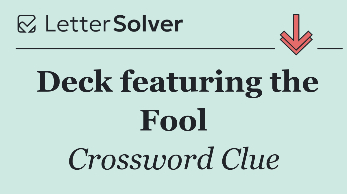 Deck featuring the Fool