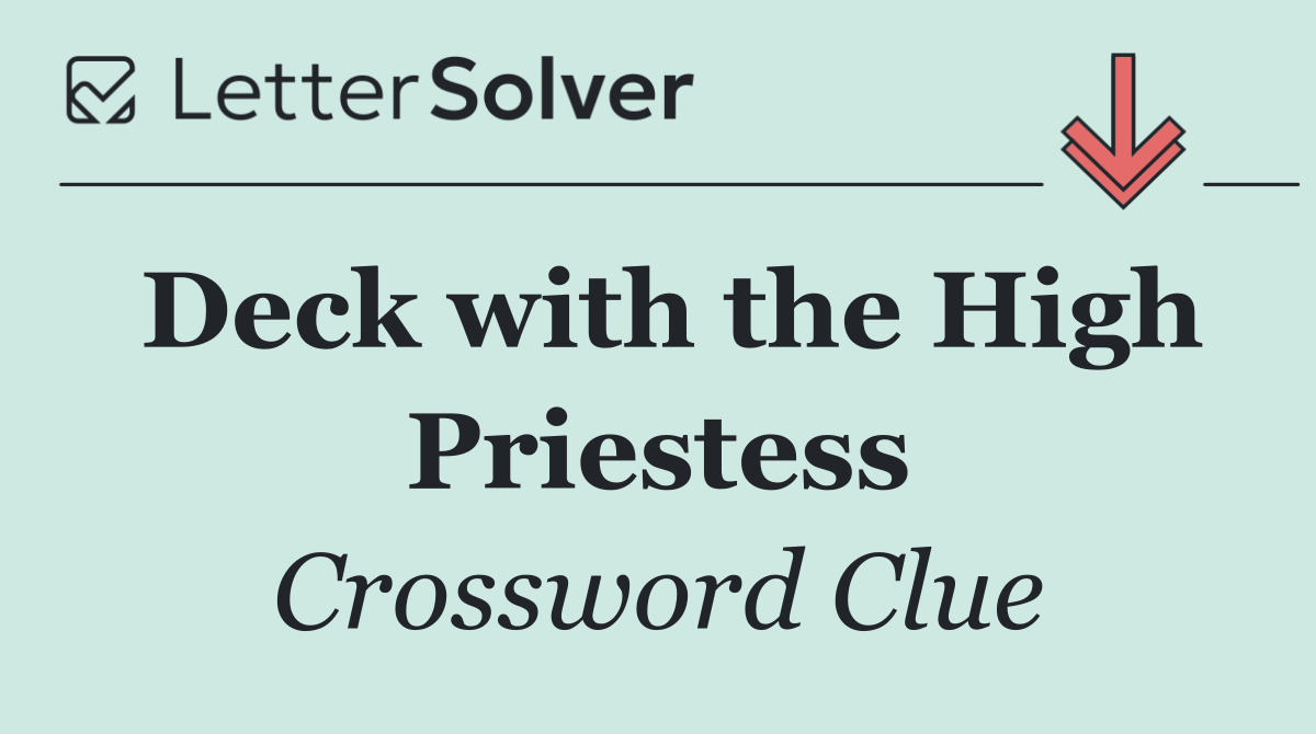 Deck with the High Priestess