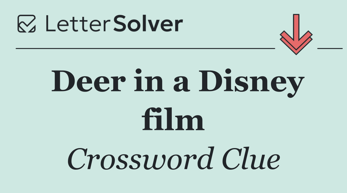 Deer in a Disney film