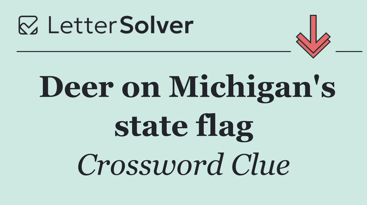 Deer on Michigan's state flag