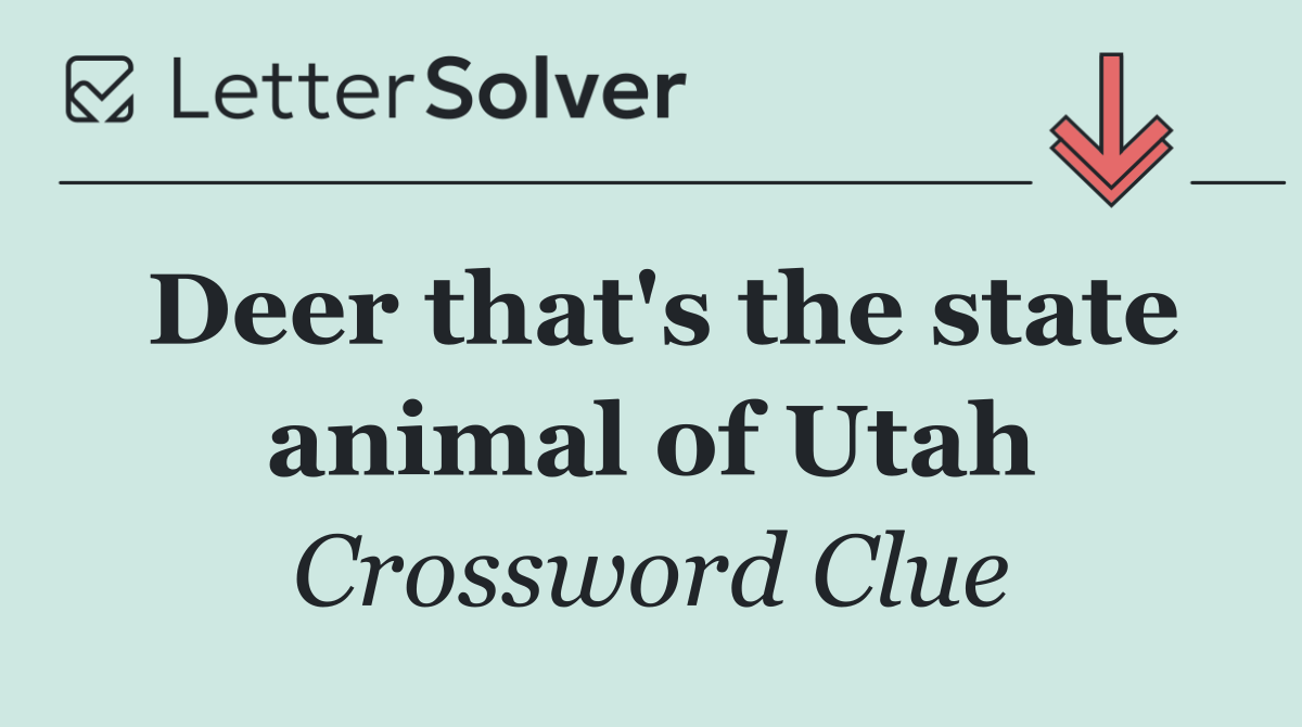 Deer that's the state animal of Utah