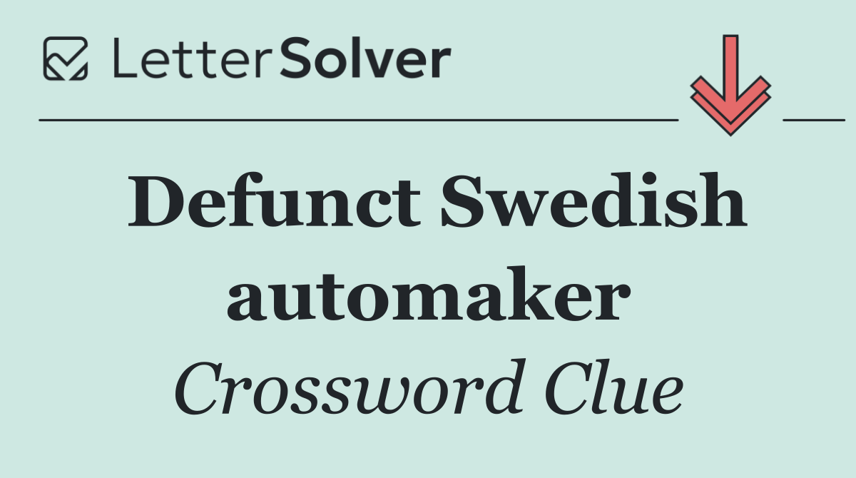 Defunct Swedish automaker