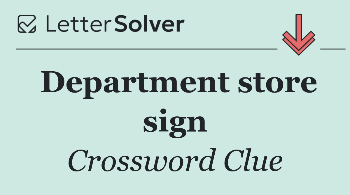 Department store sign