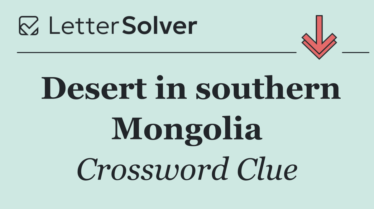 Desert in southern Mongolia