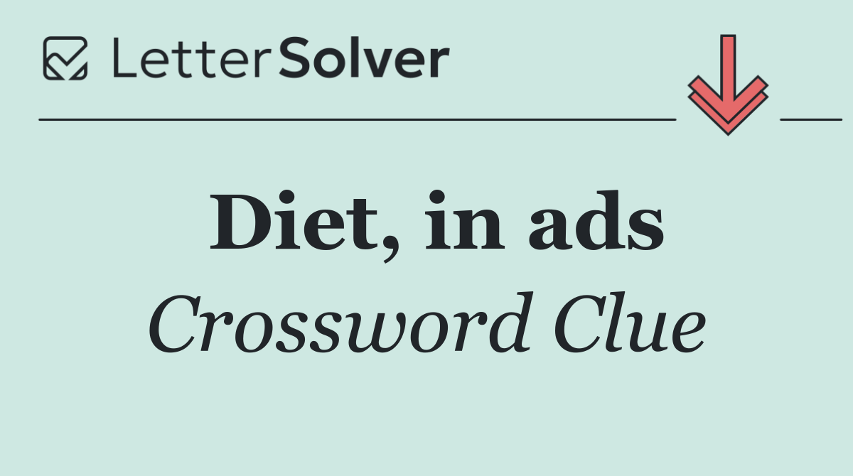 Diet, in ads
