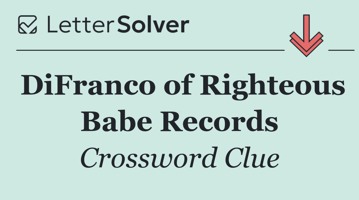 DiFranco of Righteous Babe Records