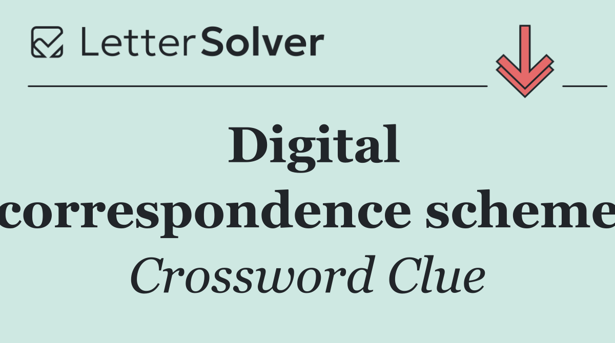 Digital correspondence scheme