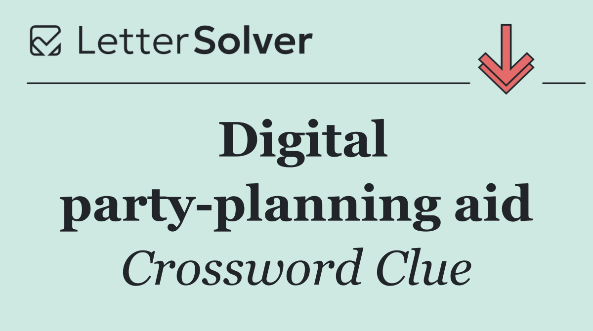 Digital party planning aid