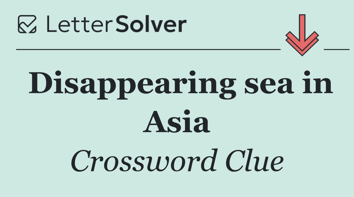 Disappearing sea in Asia