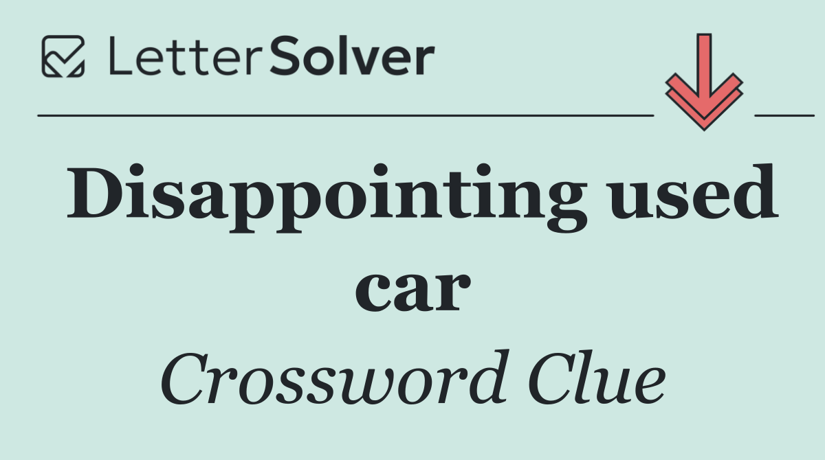 Disappointing used car