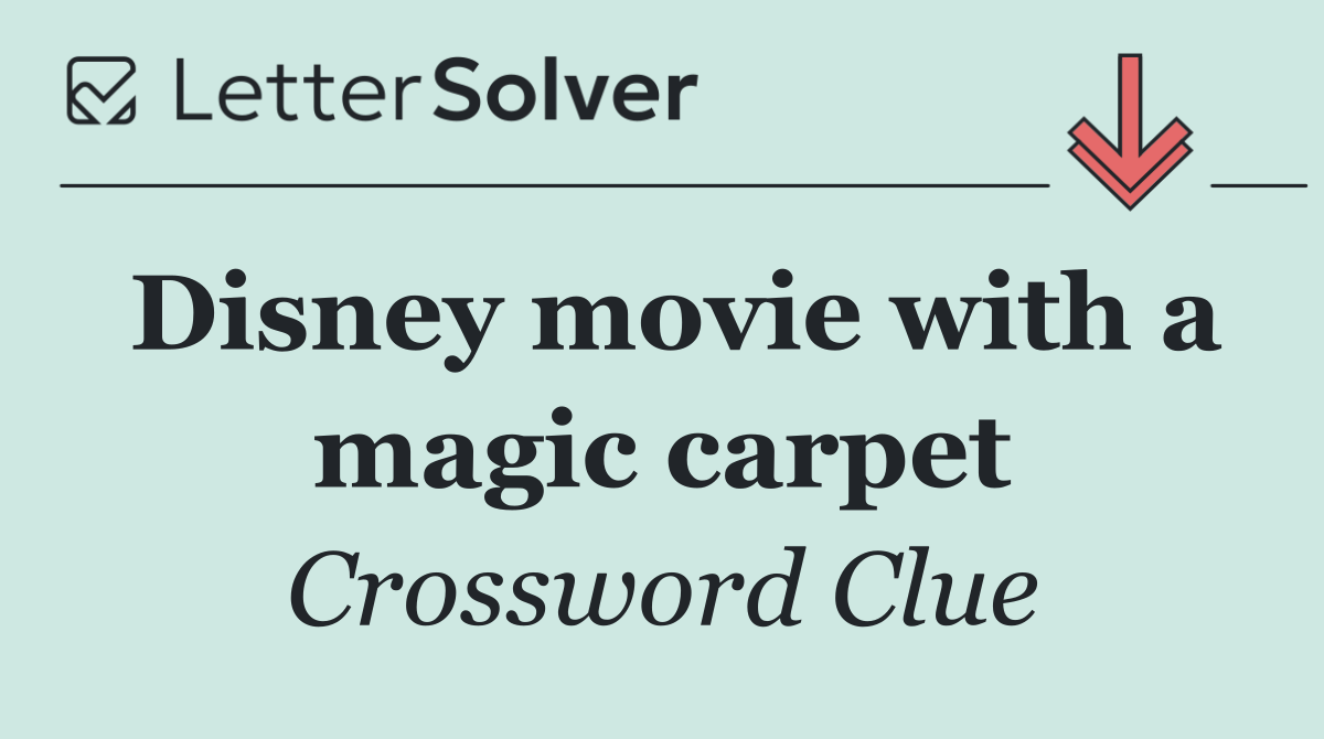 Disney movie with a magic carpet