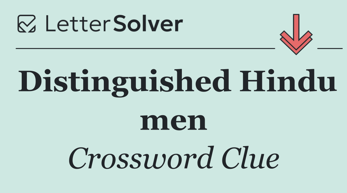 Distinguished Hindu men