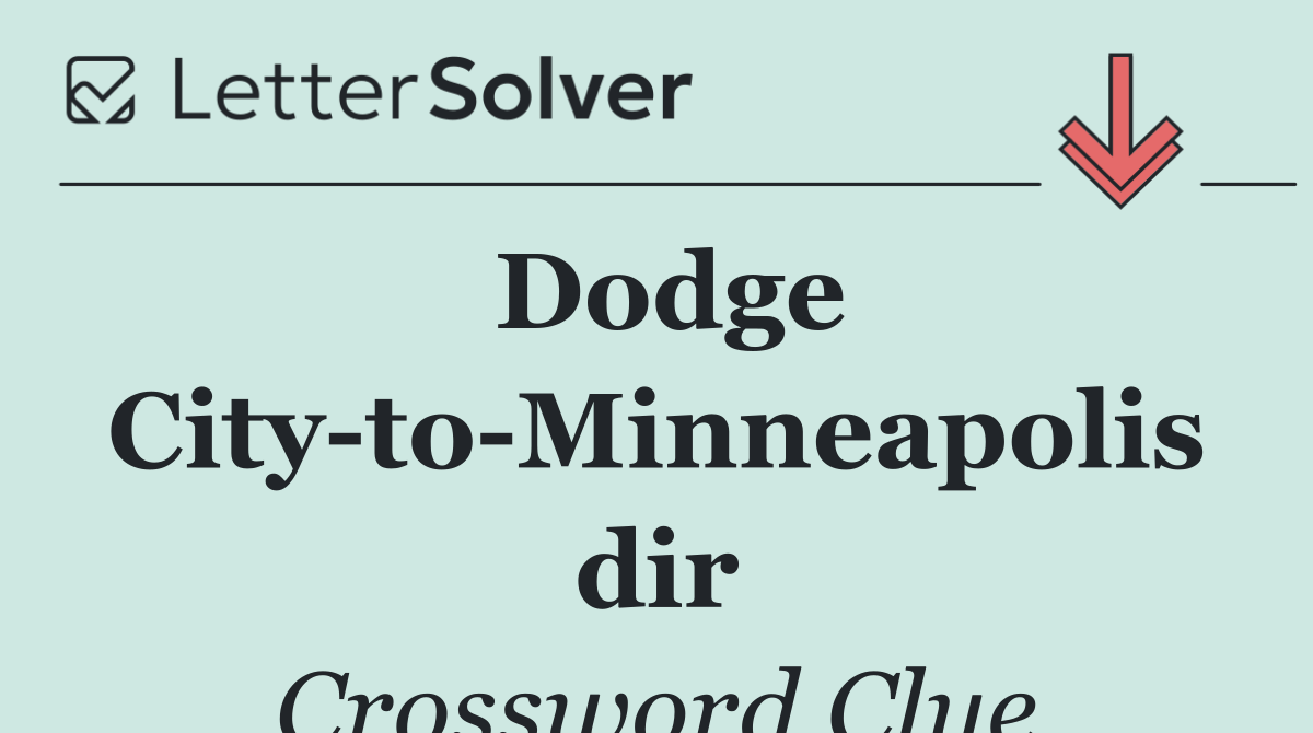 Dodge City to Minneapolis dir