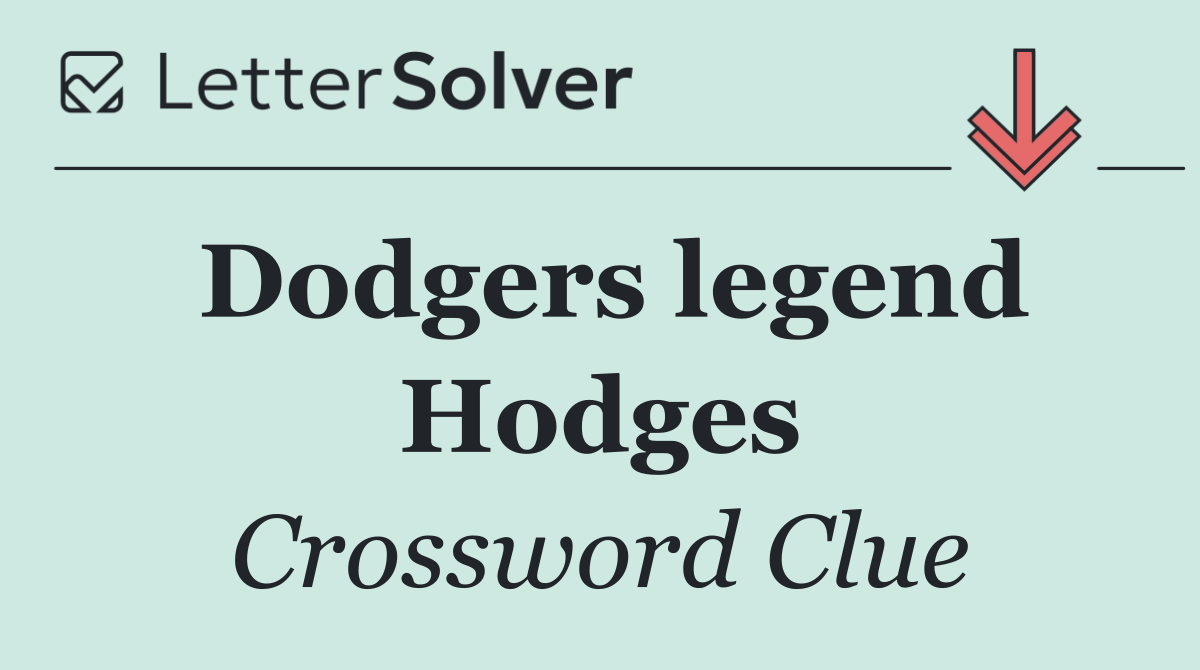 Dodgers legend Hodges