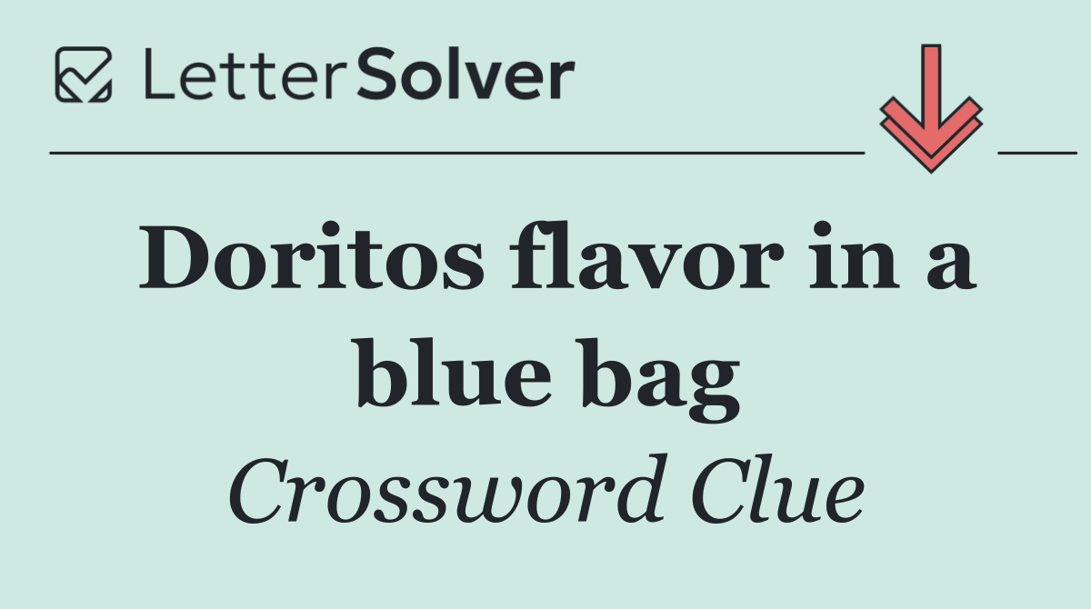 Doritos flavor in a blue bag
