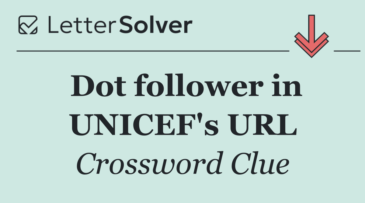 Dot follower in UNICEF's URL