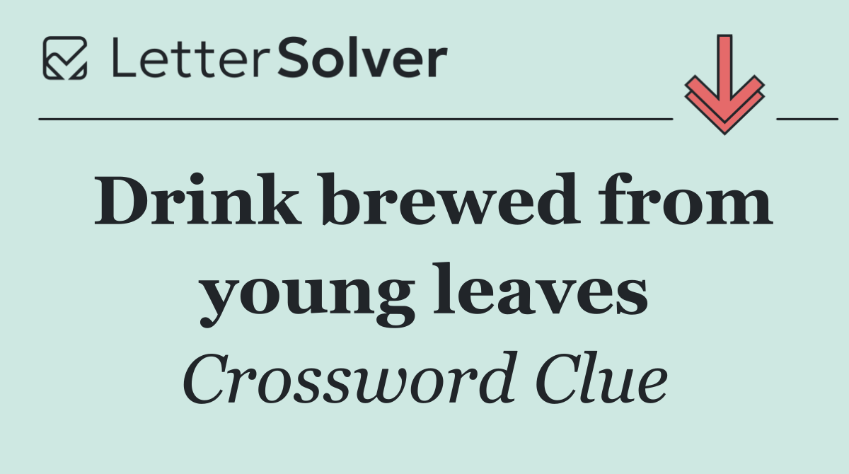 Drink brewed from young leaves
